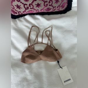 Brown jacquemus bralette / bandeau
